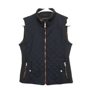 Zara Navy Quilted Vest